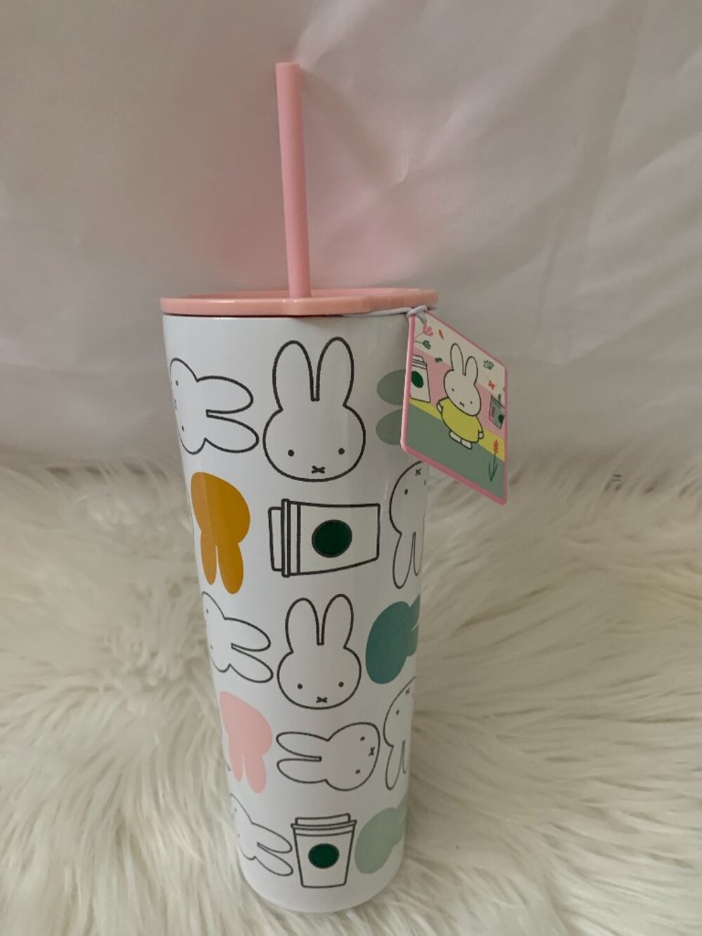 STARBUCKS X MIFFY Stainless Steel 26 oz Tumbler with Straw